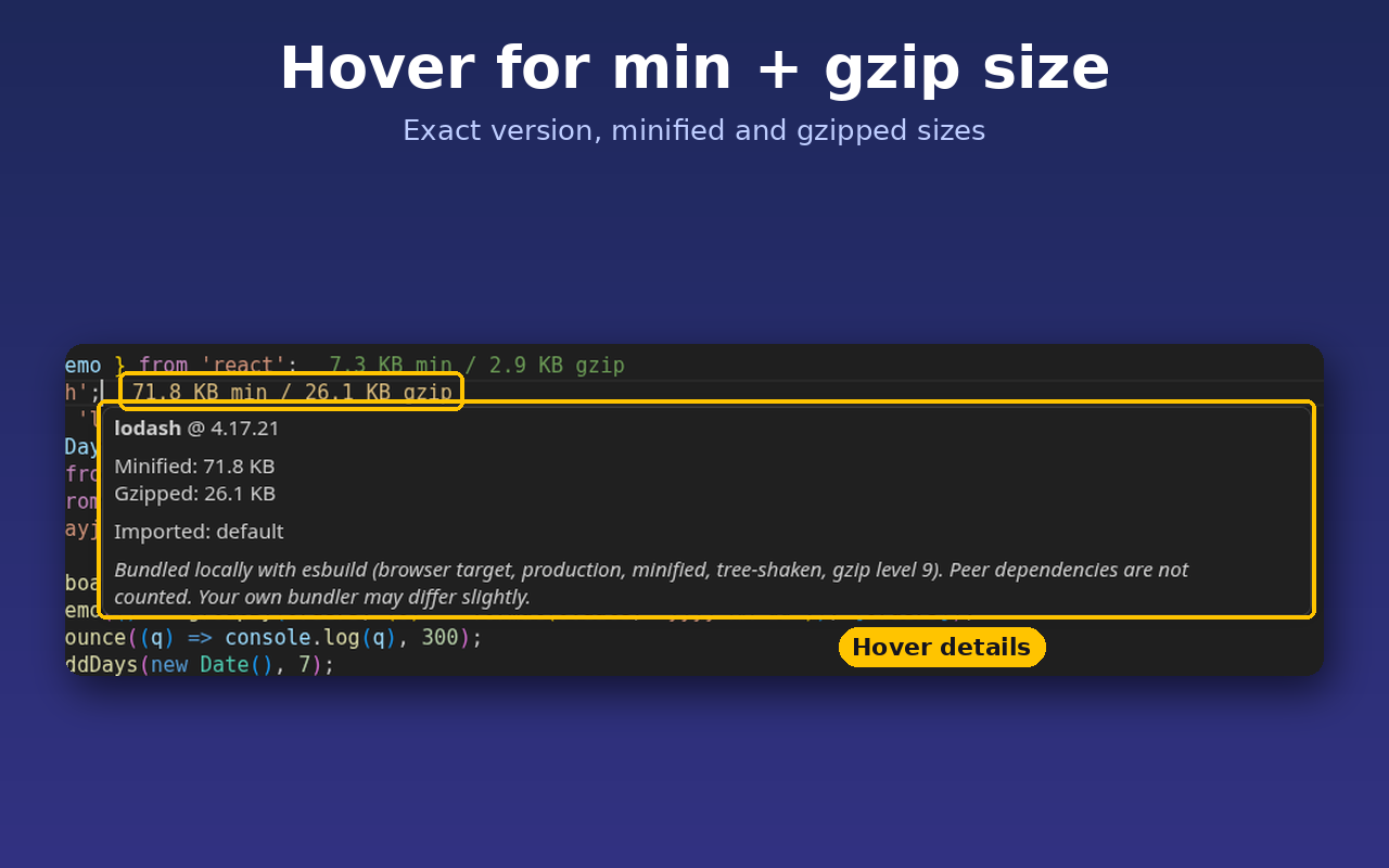 Hover details